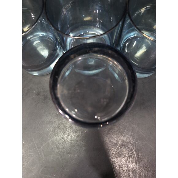 Libbey Ombre Blue Gray Glasses, Set Of 4, Vintage 12 Oz Barware,‎ Old Fashioned - Picture 7 of 9